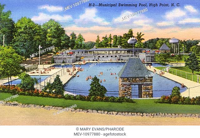 Municipal Swimming Pool, High Point, North Carolina, USA