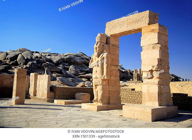 Ramses II Temple of Gerf Hussein c  1260 BC, New Kalabsha island near Aswan High dam, Egypt