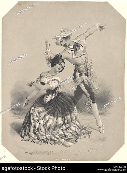 Cachucha. Additional title: Fille de marbre. Cerrito, Fanny Guérard, Eugène Charles François, 1821-1866. Prints depicting dance Theatrical dancers