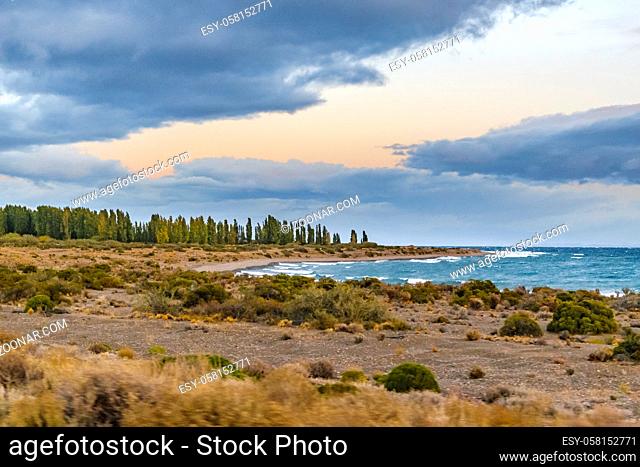 Patagoniana landscape scene at Santa Cruz province, Argentina