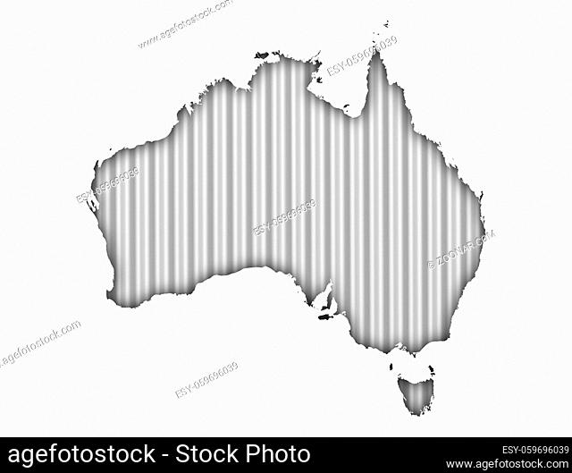 Karte von Australien auf Textur - Textured map of Australia