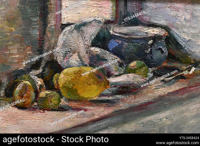 Blue Pot and Lemon, 1897, oil on canvas, by Henri Matisse, State Hermitage museum, St Petersburg Russia, Europe