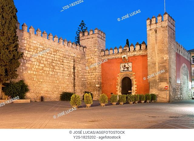 Royal Alcazar-Lion's Gate, Seville, Spain
