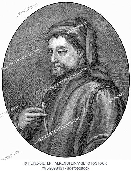Portrait of Geoffrey Chaucer, ca. 1343 - 1400,