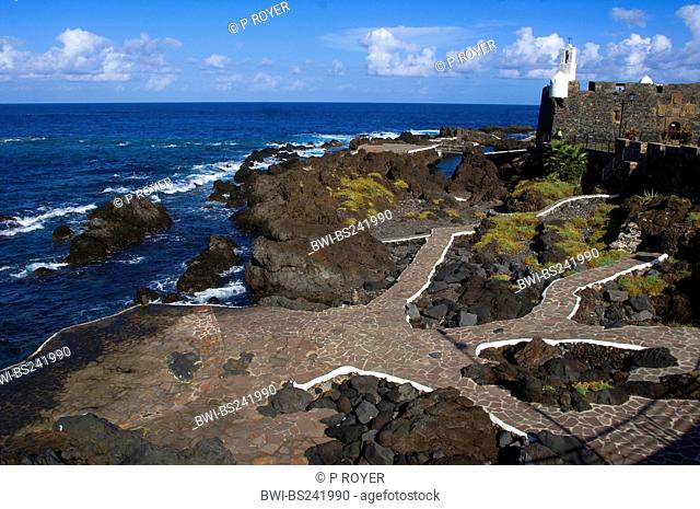 coast in vacation spot Garachico, Canary Islands, Tenerife, Garachico