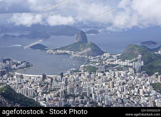 Modern city panoramic view, Rio de Janeiro, Brazil, South America