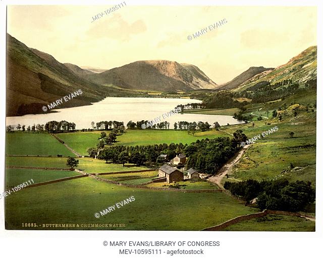 Buttermere and Crummock Water, Lake District, England. Date between ca. 1890 and ca. 1900