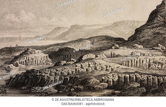 The Giant's Causeway, near Bushmills, Northern Ireland, England, United Kingdom, engraving by Lemaitre from Angleterre, Ecosse et Irlande, Volume IV