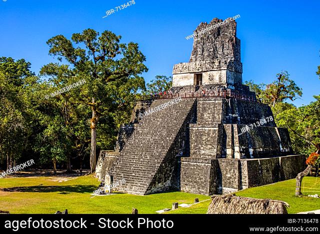 Temple 2, Temple of the Masks, Mayan Ruin City, Tikal, Guatemala, Central America