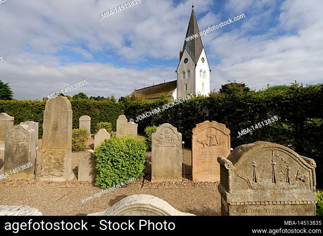 Village church St. Clemens in Nebel, Nebel, Amrum, North Frisia, North Sea, North Frisian Islands, Wadden Sea National Park