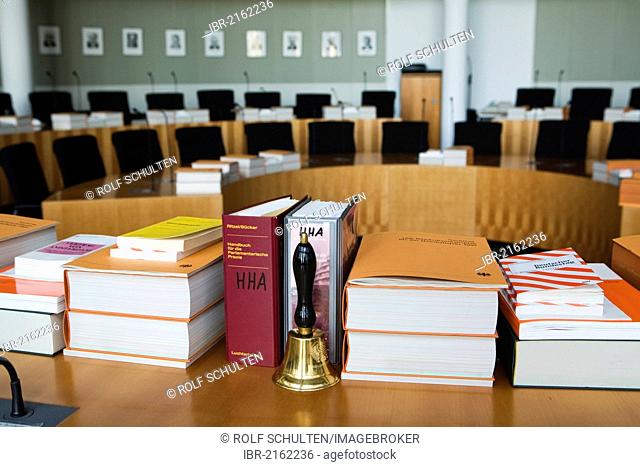 Assembly chamber of the budget committee at Paul-Loebe-Haus building of the German Bundestag, German Parliament, Berlin, Germany, Europe