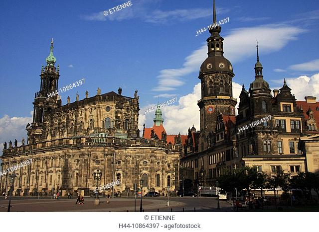 Germany, Saxony, Dresden, traveling, city travel, culture, Eastern Germany, place, space, theater square, cathedral, church, Saint Trinitatis, baroque