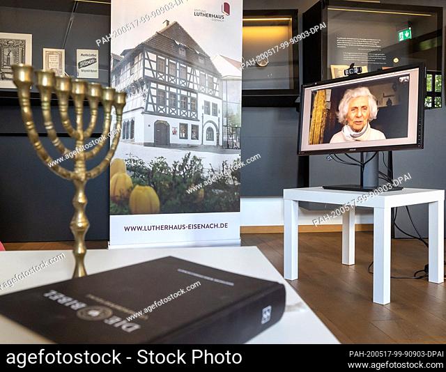 17 May 2020, Thuringia, Eisenach: The Holocaust survivor Éva Pusztai-Fahidi speaks in the livestream ""Hear the Witnesses"" in the Luther House Eisenach