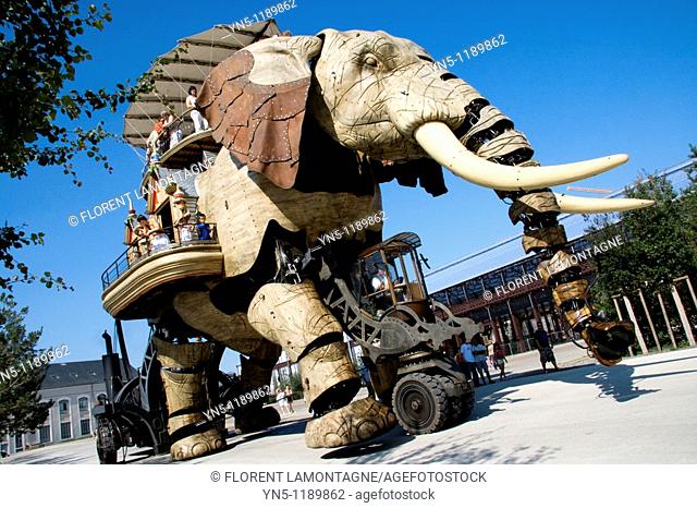 France, Pays de la Loire province, Departement of Loire Atlantique 44, Nantes   The Elephant machine of the Feydeau island which has been inspired by the novels...