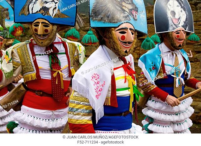 'Peliqueiros', carnival. Laza. Orense province. Spain