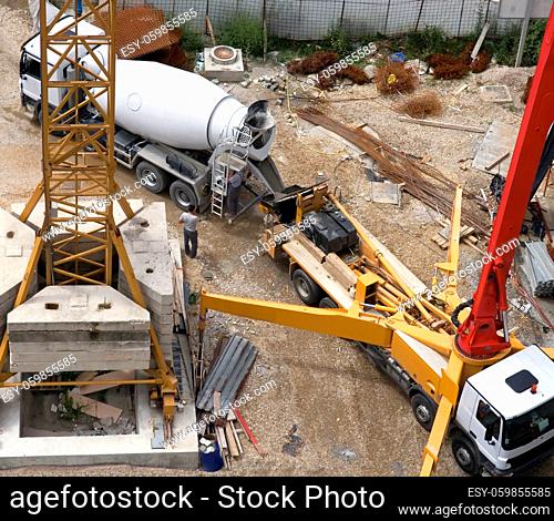 Heavy machinery on building site