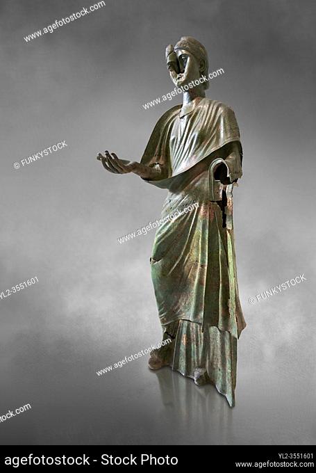 Bronze statue of Roman empress Julia Aquilia Severa found at Sparta. circa 221-222 AD. Athens National Archaeological Museum, Cat No X23321
