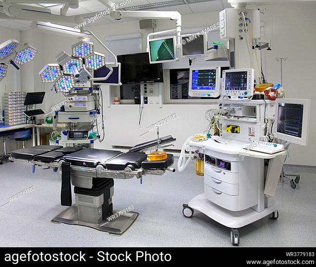 Modern well equipped operating theatre in a new hospital