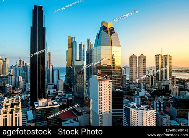 modern skyscraper building city skyline of Panama City