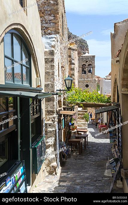 Lower Town, Old Town, Monemvasia, Laconia, Peloponnese, Greece, Europe