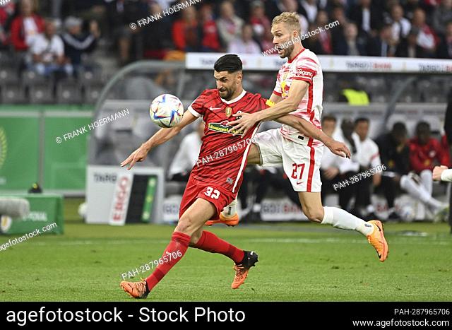 Vincenzo GRIFO (SC Freiburg), action, duels versus Konrad LAIMER (L). 79th DFB Cup Final, SC Freiburg - RB Leipzig in the Olympic Stadium in Berlin on May 21