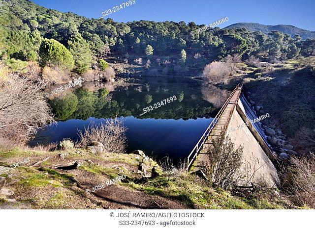 Hornillos reservoir in the Sierra de Gredos. La Adrada. Avila. Castilla Leon. Spain. Europe