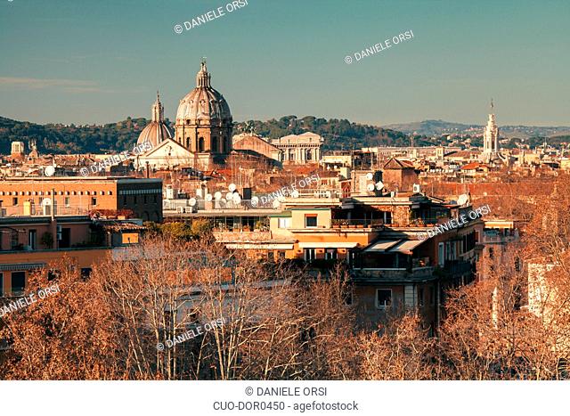 A view of Rome from the Aventino hill, Orange Garden, Rome, Italy