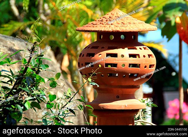 Clay pot un the garden in Nha Trang, Vietnam
