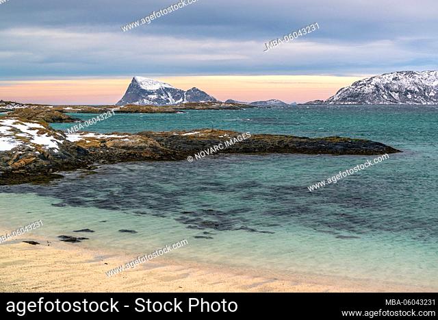 Coastal landscape on the island of Sommar›y with a view of the island of H†ja, Norway