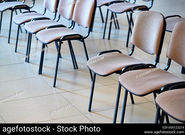 Chairs in rows in a room