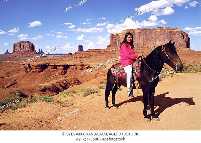 -Usa, Utah, Monument Valley, J.Ford point & rider