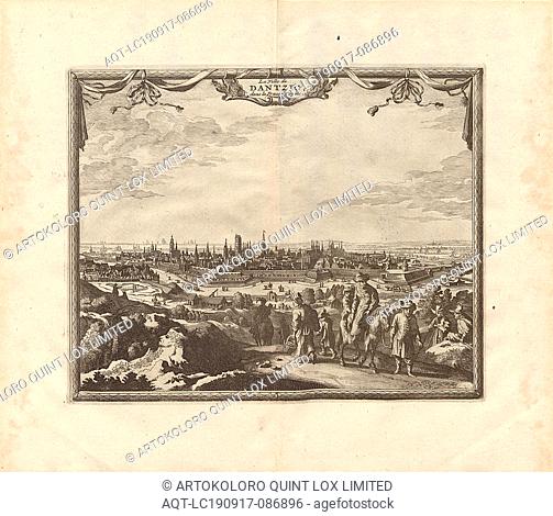The City of Dantzic, in Royal Prussia, View of Danzig in Royal Prussia from the 18th century, Fig. 11, p. 74, 1727, Adam Olearius: Voyages très-curieux et...