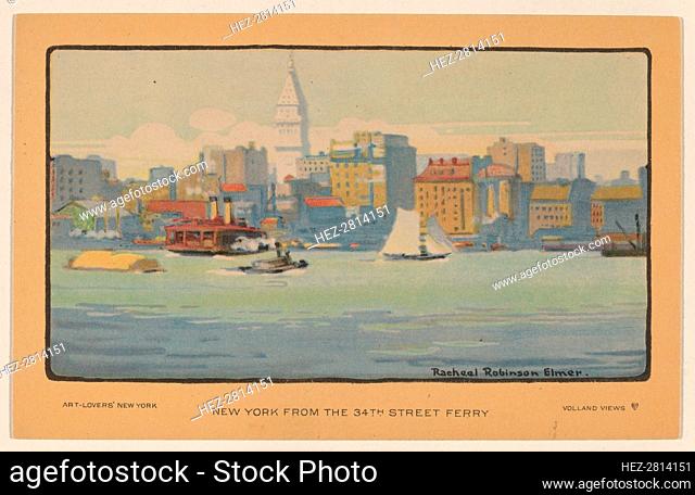 New York from the 34th Street Ferry, 1914. Creator: Rachael Robinson Elmer