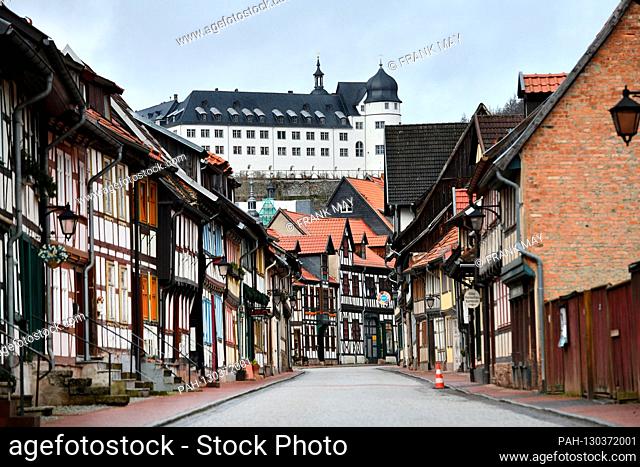 Many half-timbered houses from the 15th to the 18th century stand in the city of Stolberg in the Harz Mountains, Germany, city of Stolberg, 26
