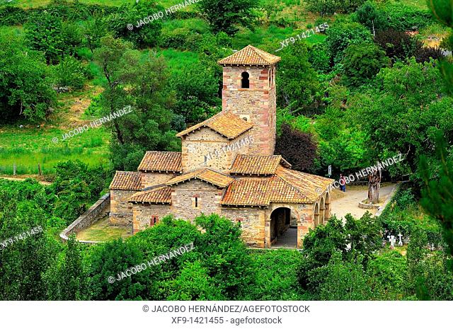 Santa María de Lebeña mozarabic church, 10th century. Lebeña. Liébana valley. Cantabria. Spain