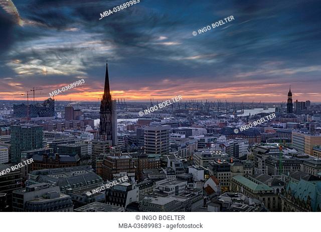 Germany, Hamburg, Neustadt, view, city overview
