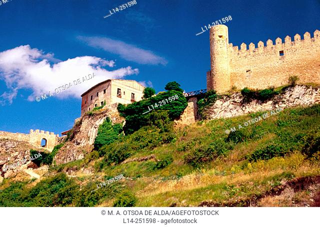 Castle from the village of Frias in Burgos province. Castilla y Leon.Spain
