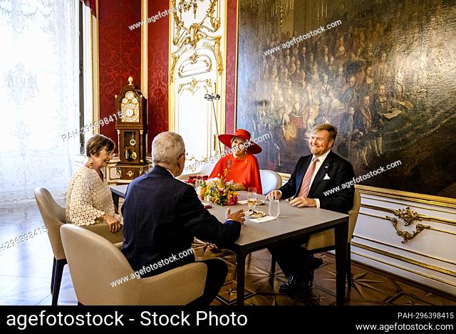 King Willem-Alexander and Queen Maxima of The Netherlands visit mayor Michael Ludwig at the City Hall in Vienna, Austria, 27 June 2022