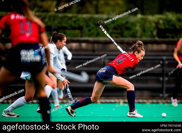 Dragons' Alix Marien pictured in action during a hockey game between KHC Dragons and Royal Racing club de Bruxelles, on day 11 for the Belgian Women Hockey...