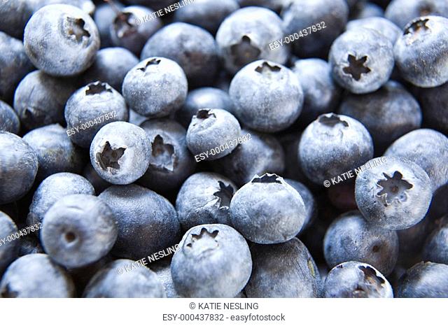 Full frame view of ripe blueberries
