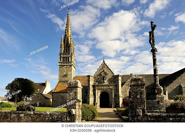 Notre-Dame de la Clarte church at Beuzec-Cap-Sizun, Finistere department, Brittany region, west of France, western Europe.	1015