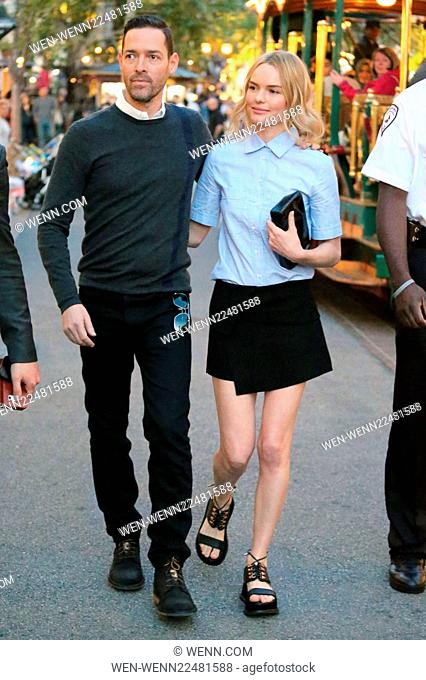 Kate Bosworth sports sandals she designed herself called the 'Dawn' platform, which retails for $378.95 at Nordstrom, as she's spotted walking in The Grove with...
