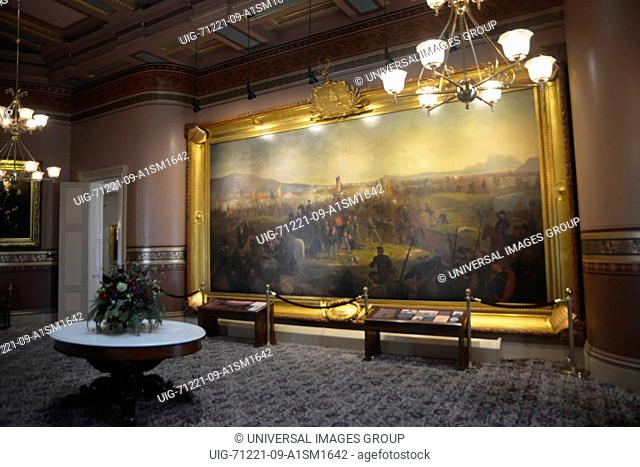 A Civil War painting is displayed at Vermont Statehouse