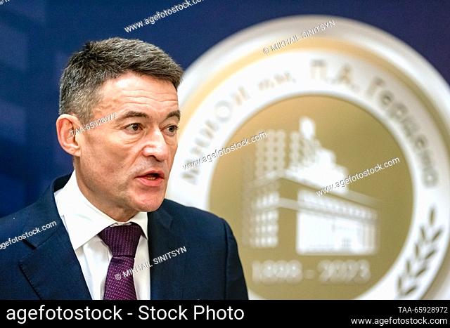 RUSSIA, MOSCOW - DECEMBER 20, 2023: Andrei Kaprin, general director at the National Medical Research Radiological Center of the Russian Healthcare Ministry