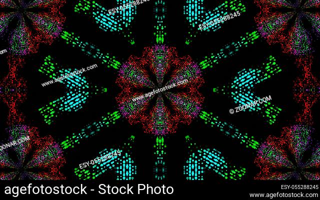 Abstract beautiful kaleidoscope background, 3d rendering computer generated backdrop