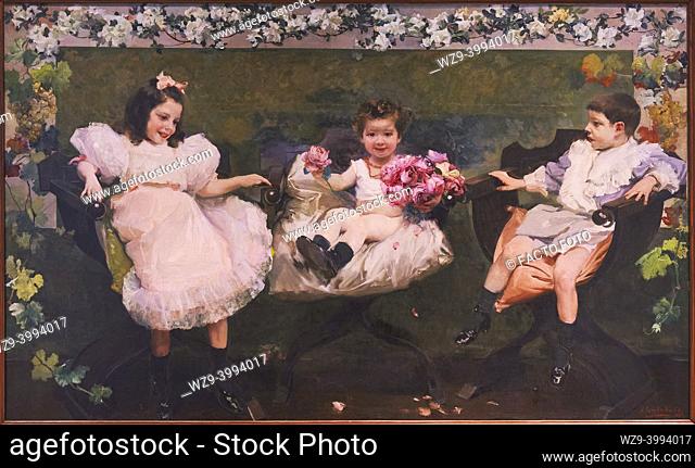 Joaquin Sorolla y Bastida (1863-1923). My children. Mis chicos. 1897. Oil on canvas. 140 x 228 cm. . . Joaquin Sorolla y Bastida was a Spanish painter of the...
