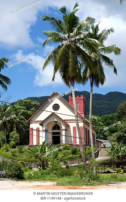 Church at Anse Boileau, Mahe Island, Seychelles, Indian Ocean, Africa