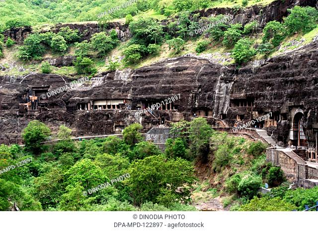 UNESCO World Heritage site the Ajanta Caves in Maharashtra ; India