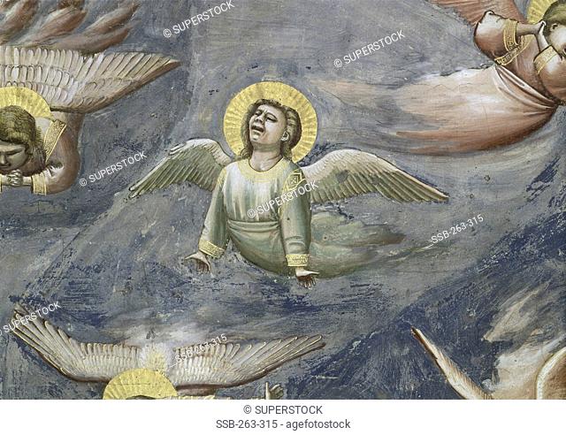 The Lamentation Detail Giotto di Bondone c.1266-1337/Italian Fresco Arena Chapel, Padua, Italy