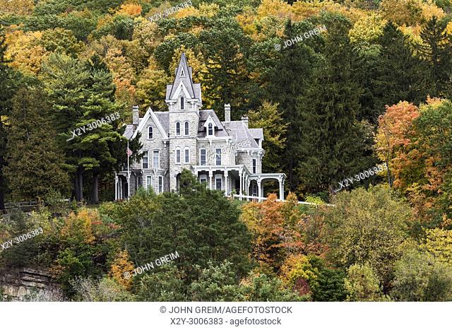 Skene Manor, a Victorian Gothic-style mansion in Whitehall, New York, USA